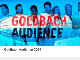Rok 2014 to w Goldbach Audience