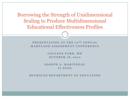 Borrowing the Strength of Unidimensional Scaling to Produce