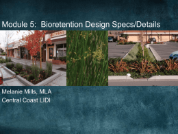 Module 5: Bioretention Design Specs Details