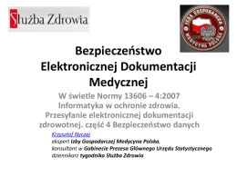Podpis elektroniczny w elektronicznej dokumentacji medycznej