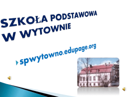 SZKOLA_PODSTAWOWA - Szkoła Podstawowa w Wytownie