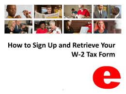 Electronic W-2 - How to Sign Up and Receive
