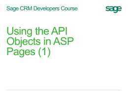 DP09: Using the API Objects in ASP Pages (Part 1 of 2)