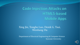 Code Injection Attacks on HTML5