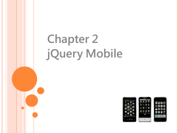 Chapter 2 jQuery Mobile