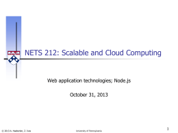 Node.js - University of Pennsylvania