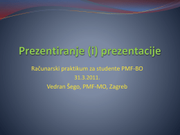 Prezentiranje (i) prezentacije - DeGiorgi @ math.hr