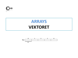 03. Vektoret / Arrays