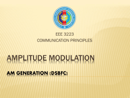 Amplitude Modulation AM Generation (DSBFC)
