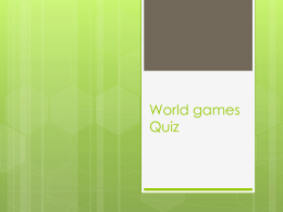 World games quiz