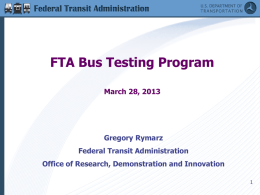Bus testing Program Presentation