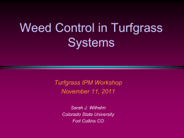 Weed Control in Turfgrass Systems