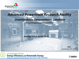 Advanced Powertrain Research Facility at ANL