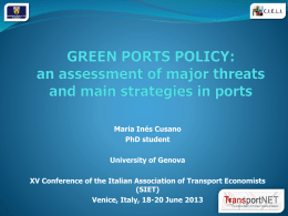 GREEN PORTS POLICY