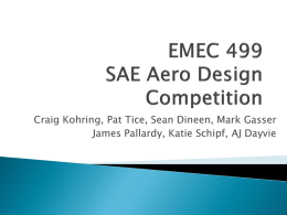 EMEC 499 SAE Aero Design Competition