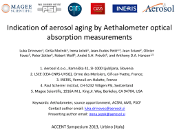 Indication of aerosol aging by aethalometer optical absorption
