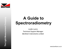 A Guide to Spectroradiometry
