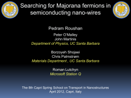 Searching for Majorana Modes in Semiconductor Nanowires