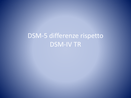 Differenze tra DSM-5 e DSM-IV-TR