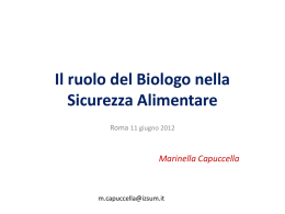 Il ruolo del Biologo nella sicurezza alimentare