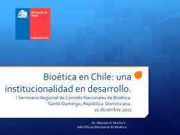 Bioética en Chile: una institucionalidad en desarrollo