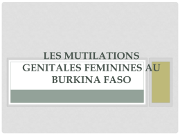 LES MUTILATIONS GENITALES FEMININES AU BURKINA FASO