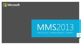 MMS 2013 Service Manager Scalability