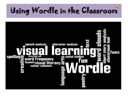 Using Wordle in the Classroom