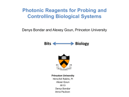 Photonic Reagents for Probing and Controlling Biological Systems