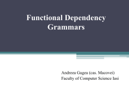 Functional Dependency Grammars