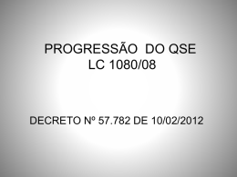 PROGRESSÃO * LC 1080/08