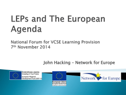 Network for Europe Presentation