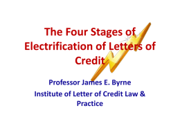 The Four Stages of Electrification of Letters of Credit