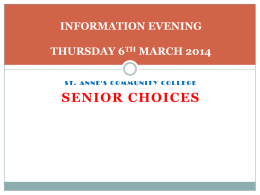 Presentation for Senior Choices