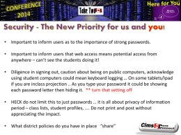 Conference 2014 Security - The New Priority for us and