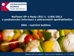 E4 GDA - nutriční značení