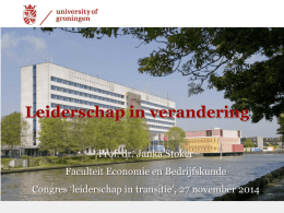 Powerpoint - Congres Leiderschap in Transitie