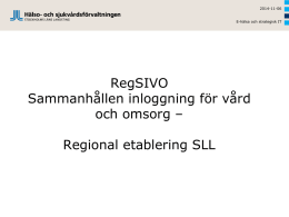 Reg SIVO - Kommunförbundet Stockholms Län
