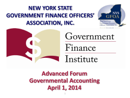 New York State Government Finance Officers* Association