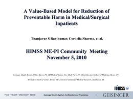 A Value-Based Model for Reduction of Preventable Harm in