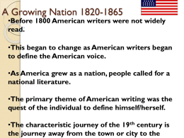 A Growing Nation 1820-1865