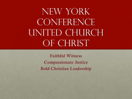 Stewardship Presentation - United Church of Christ