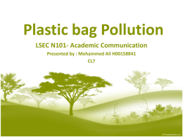 Plastic bag Pollution