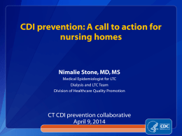 CDI prevention: a call to action for nursing homes