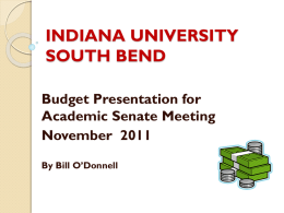 November 2011 Budget Presentation