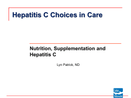 Naturopathic Medicine and Hepatitis C