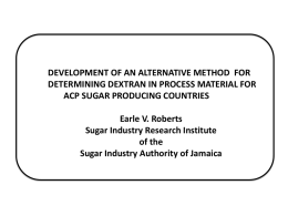 1 - The ACP Sugar Research Programme