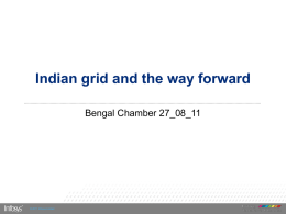 Indian grid and the way forward - Bengal Chamber of Commerce