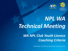 Licencing - Football West
