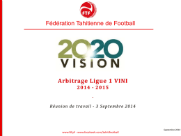 La Ligue 1 Vini - Fédération Tahitienne de Football
